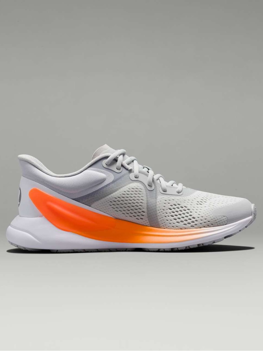 lululemon athletica Light Gray Sneaker with Orange Accent